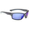Strike King SK Plus Polarized Sunglasses SG-SKP38 Hudson - Matte Black-Blue Mirror