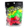 Leland's Lures E-Z Trout Floats 36-Pack with Yellow, Green, and Red floats in bag