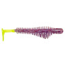 B Fish N Tackle AuthentX Pulse-R Paddle Tail color PurpleCracker-Chartreuse Tail