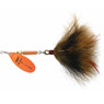 Mepps Musky Killer Spinner color Hot Orange Blade Brown Tail