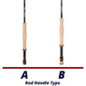 G. Loomis NRX+ Freshwater Fly Rod handle comparison chart
