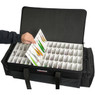 Lakewood Lure Locker Soft-Sided Hard Tackle Box overhead down view of a hand removing a lure-filled compartment divider
