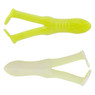 Berkley PowerBait Beat'n Paddle Frog Topwater Bait Chartreuse-White top and bottom view