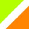 White Orange Green