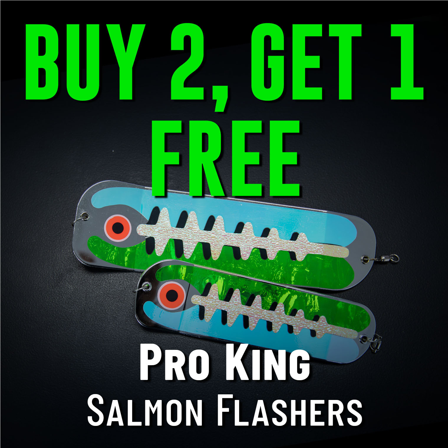 Buy 2, Get 1 Free Pro King Salmon Flashers