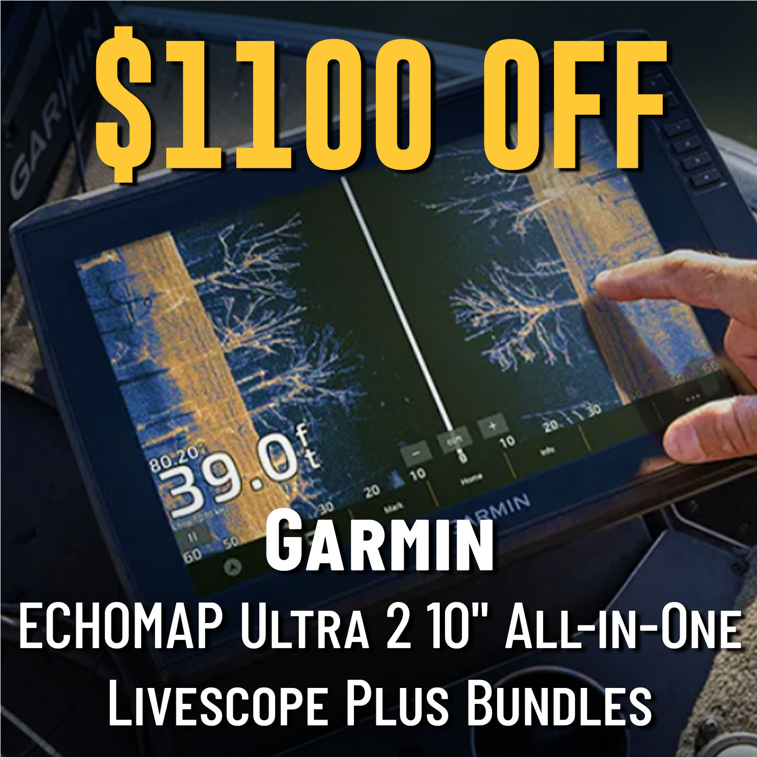 $1100 Off Garmin ECHOMAP Ultra 2 10" All-in-One Livescope Plus Bundles