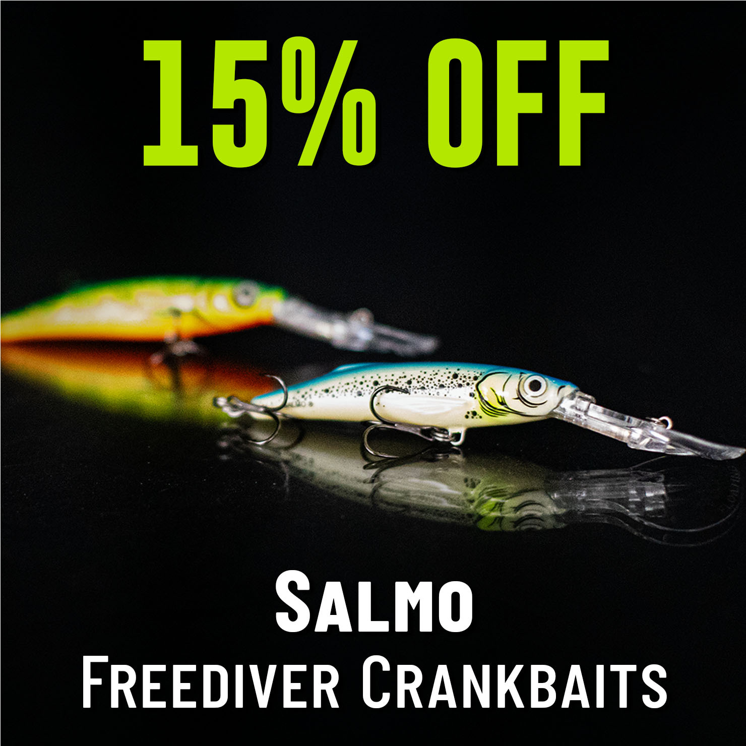 15% Off Salmo Freediver Crankbaits