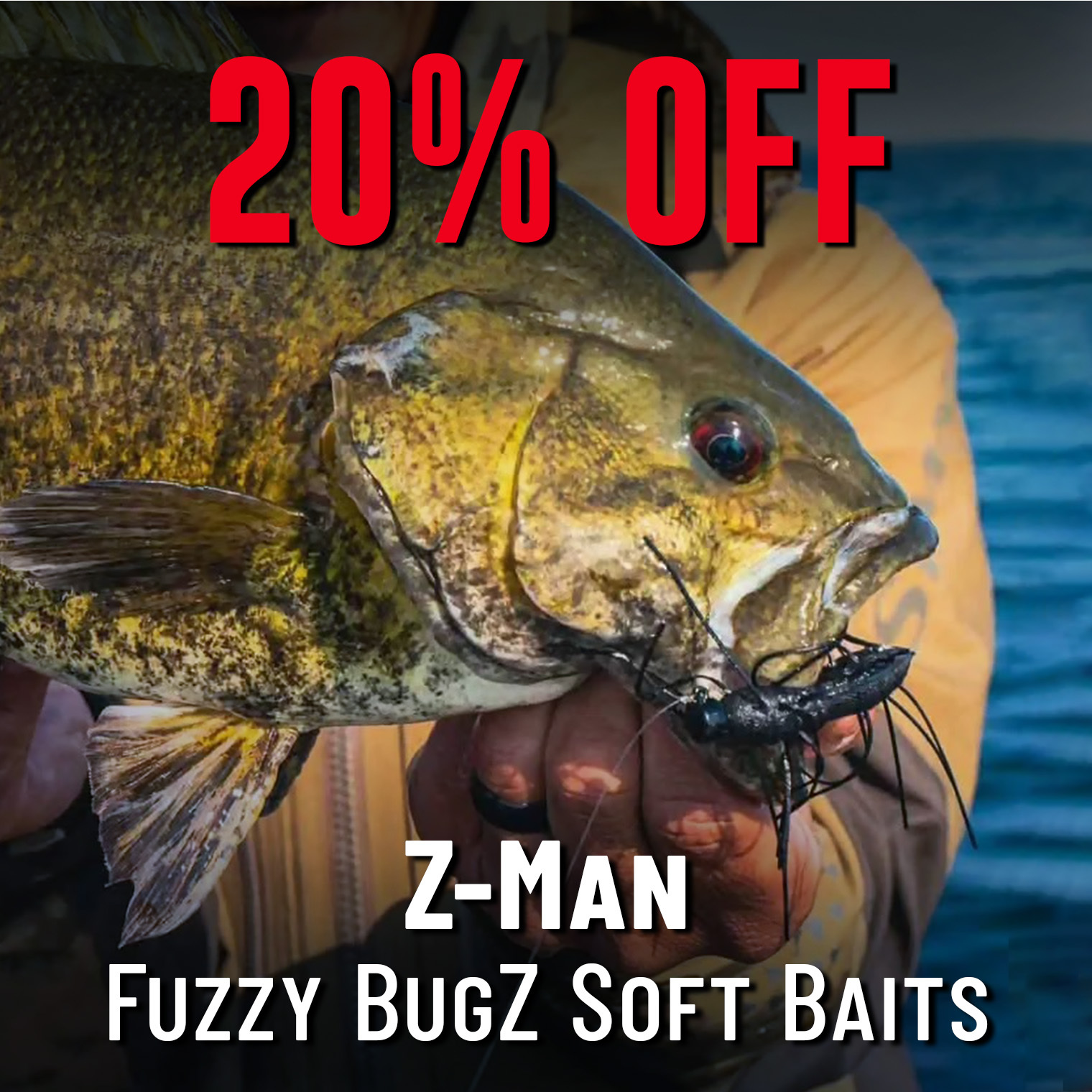 20% Off Z-Man Fuzzy BugZ Soft Baits