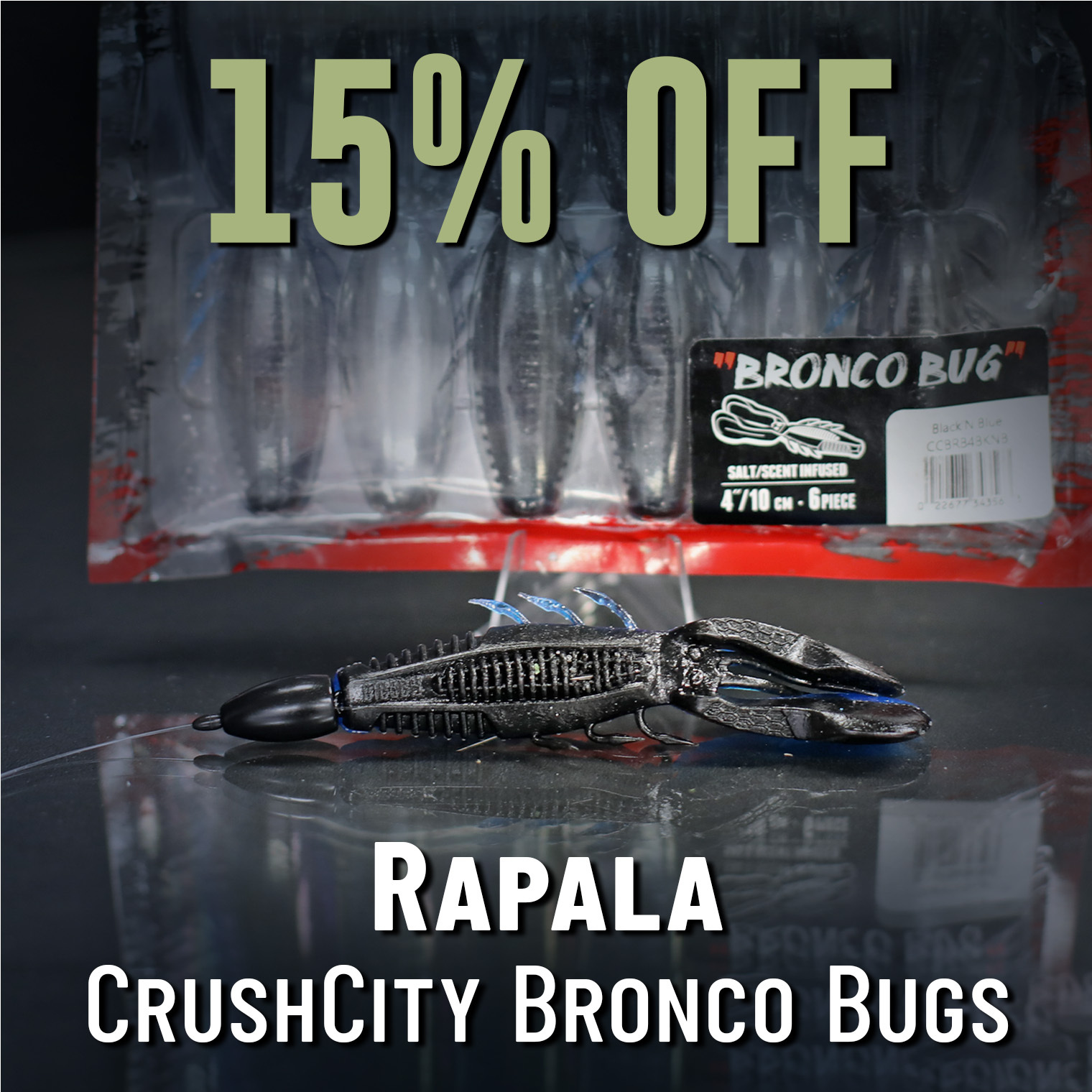 15% Off Rapala CrushCity Bronco Bugs
