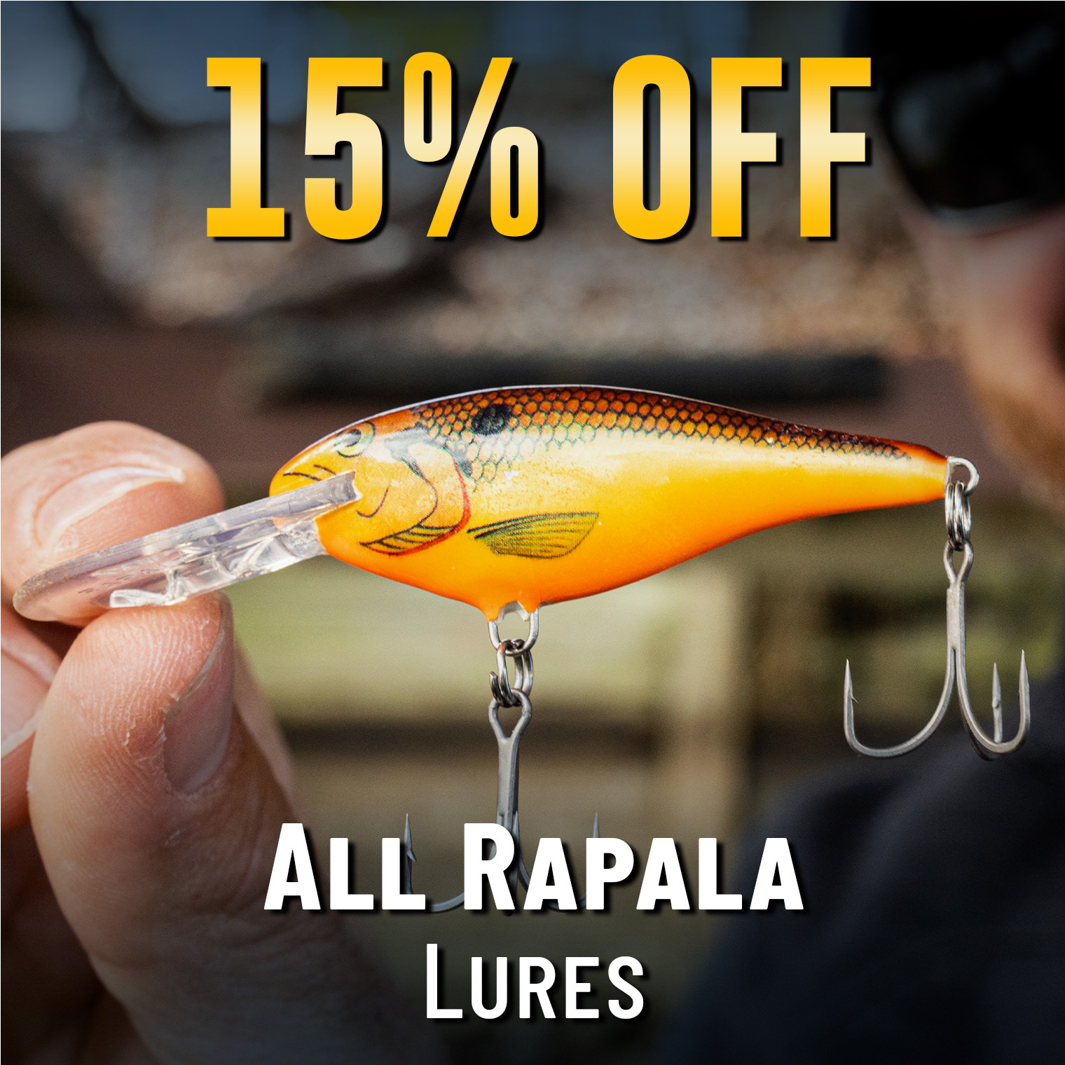 15% Off All Rapala Lures