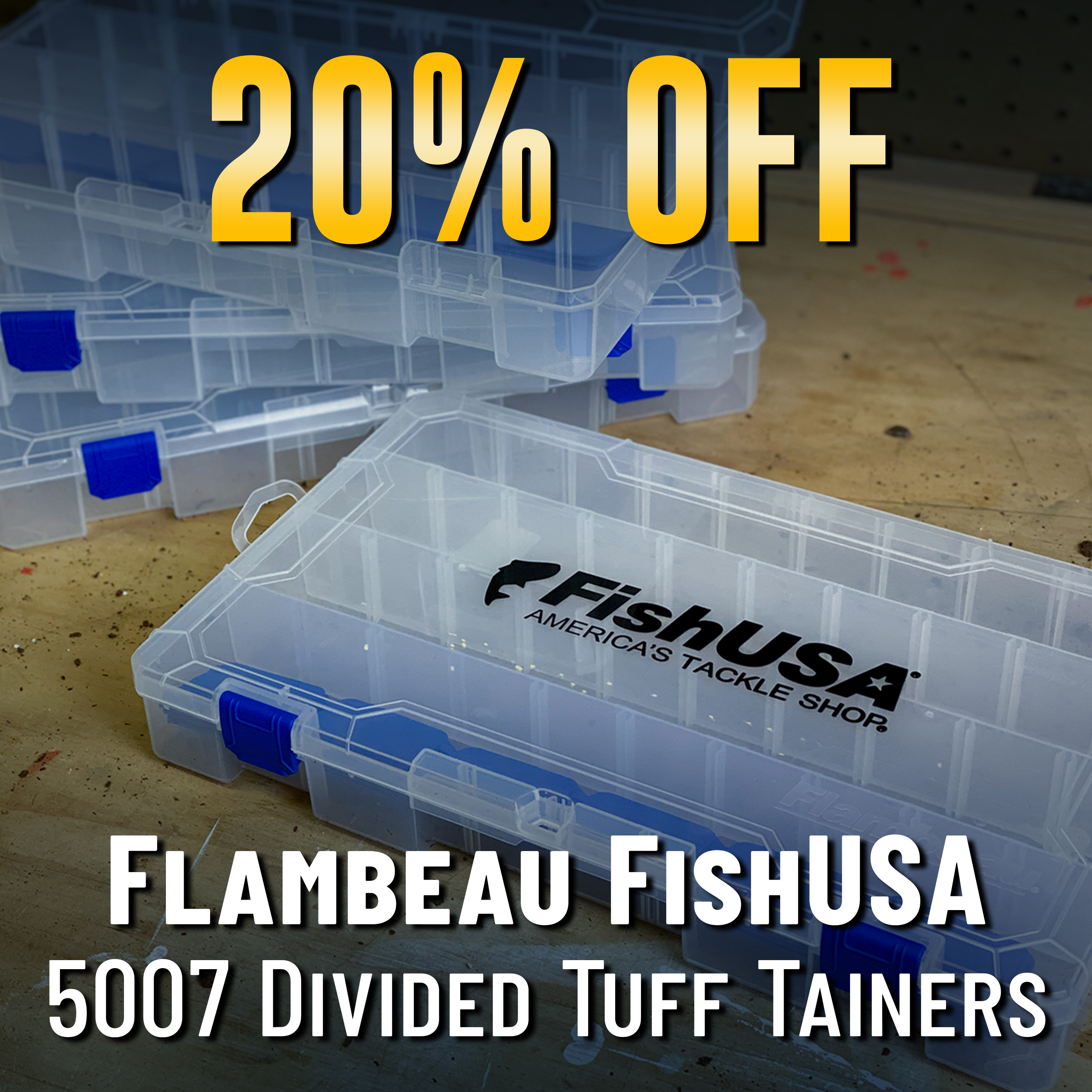 20% Off Flambeau FishUSA 5007 Divided Tuff Tainers