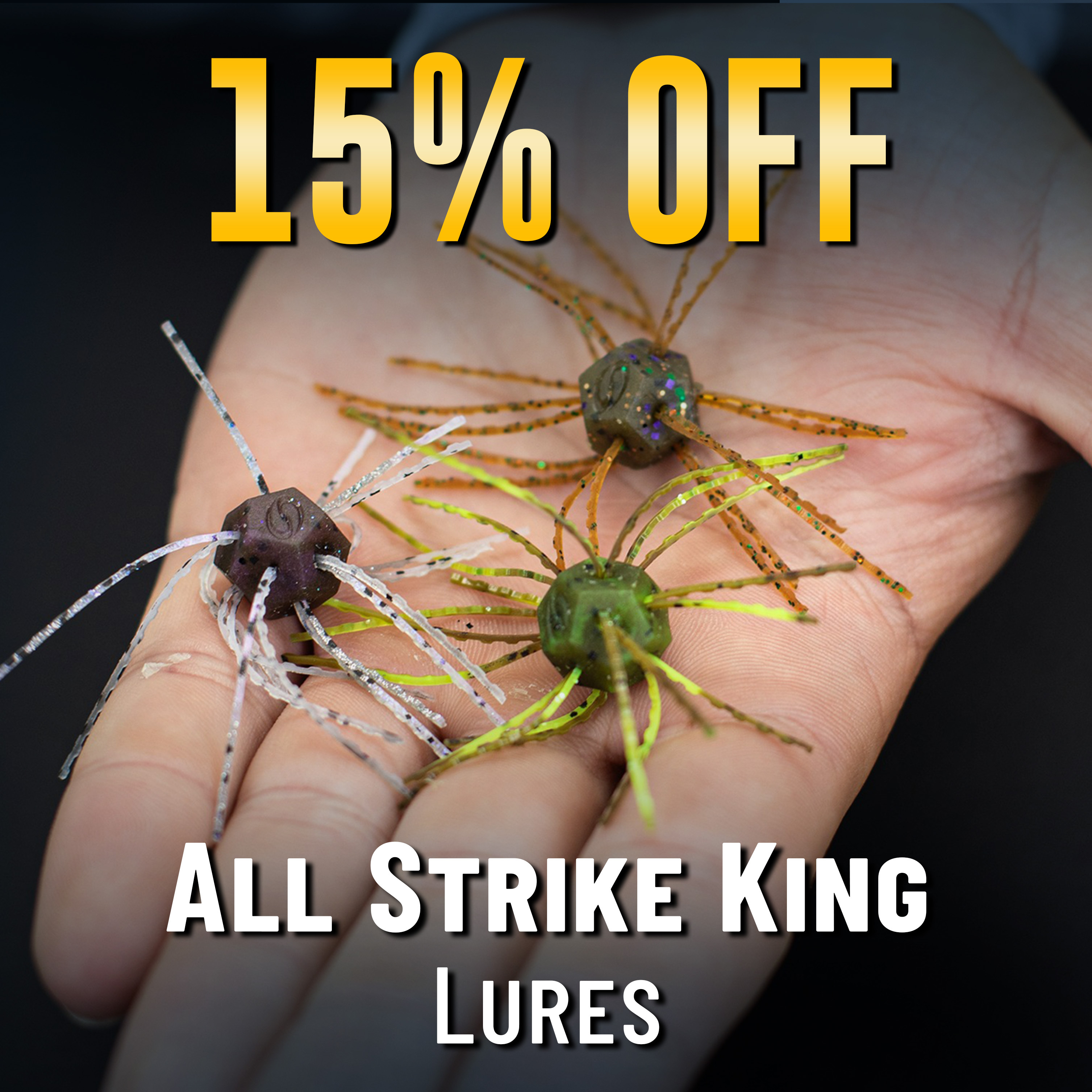 15% Off All Strike King Lures