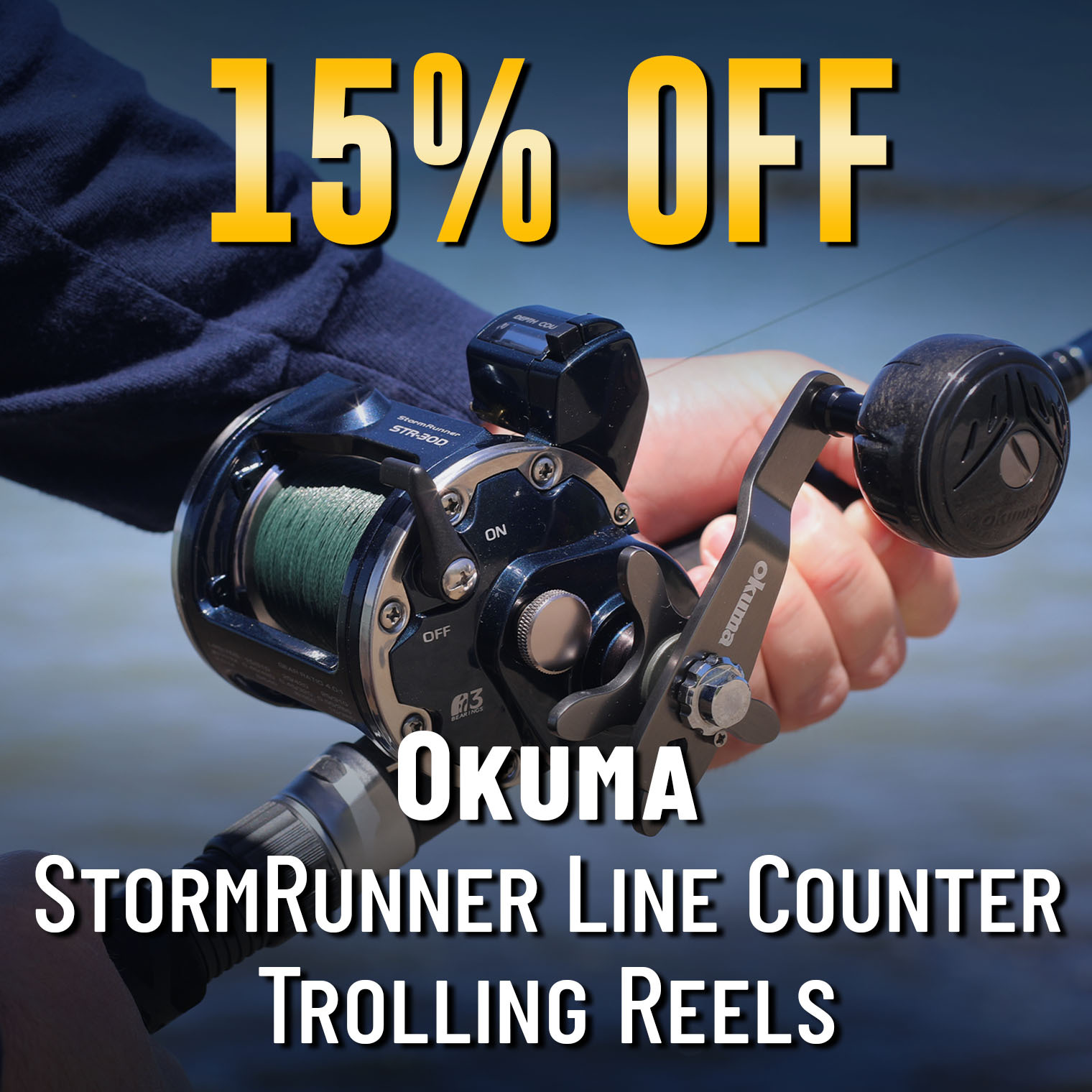 15% Off Okuma StormRunner Line Counter Trolling Reels