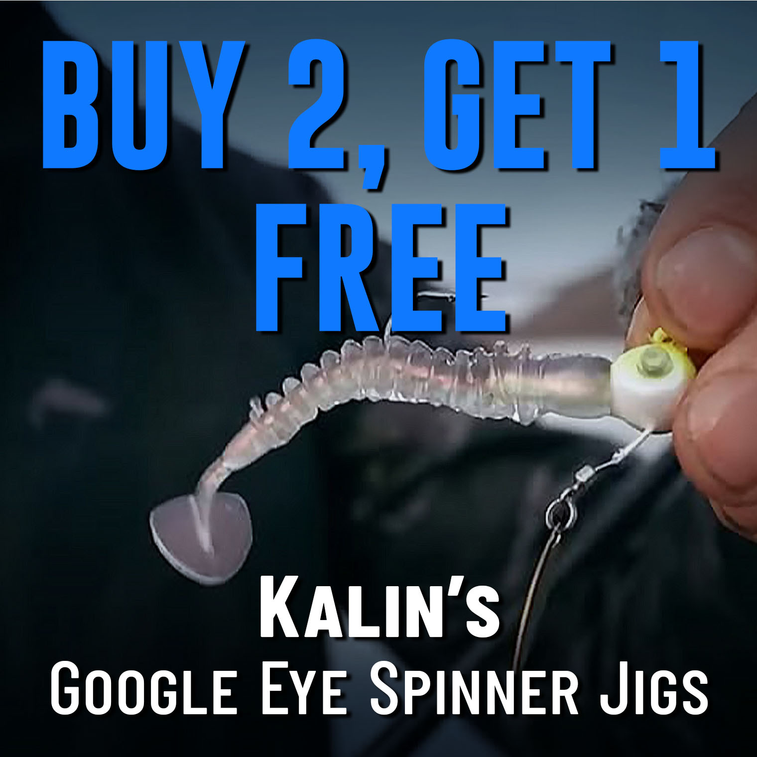 Buy 2, Get 1 Free  Kalin's Google Eye Spinner Jigs