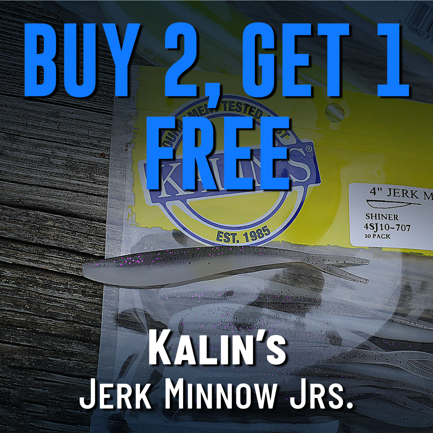 Buy 2, Get 1 Free Kalin's Jerk Minnow Jrs.