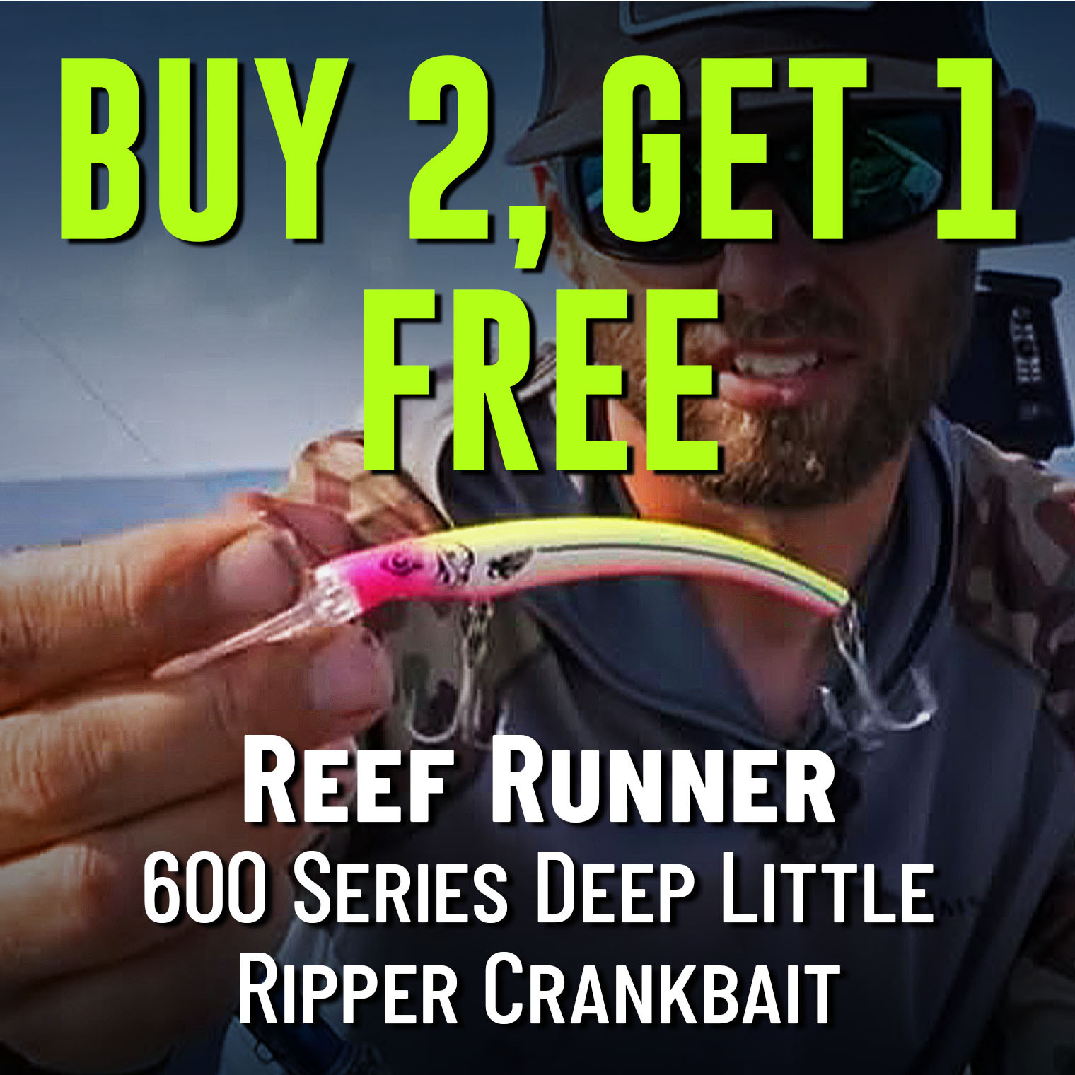 Buy 2, Get 1 Free Reef Runner 600 Series Deep Little Ripper Crankbaits