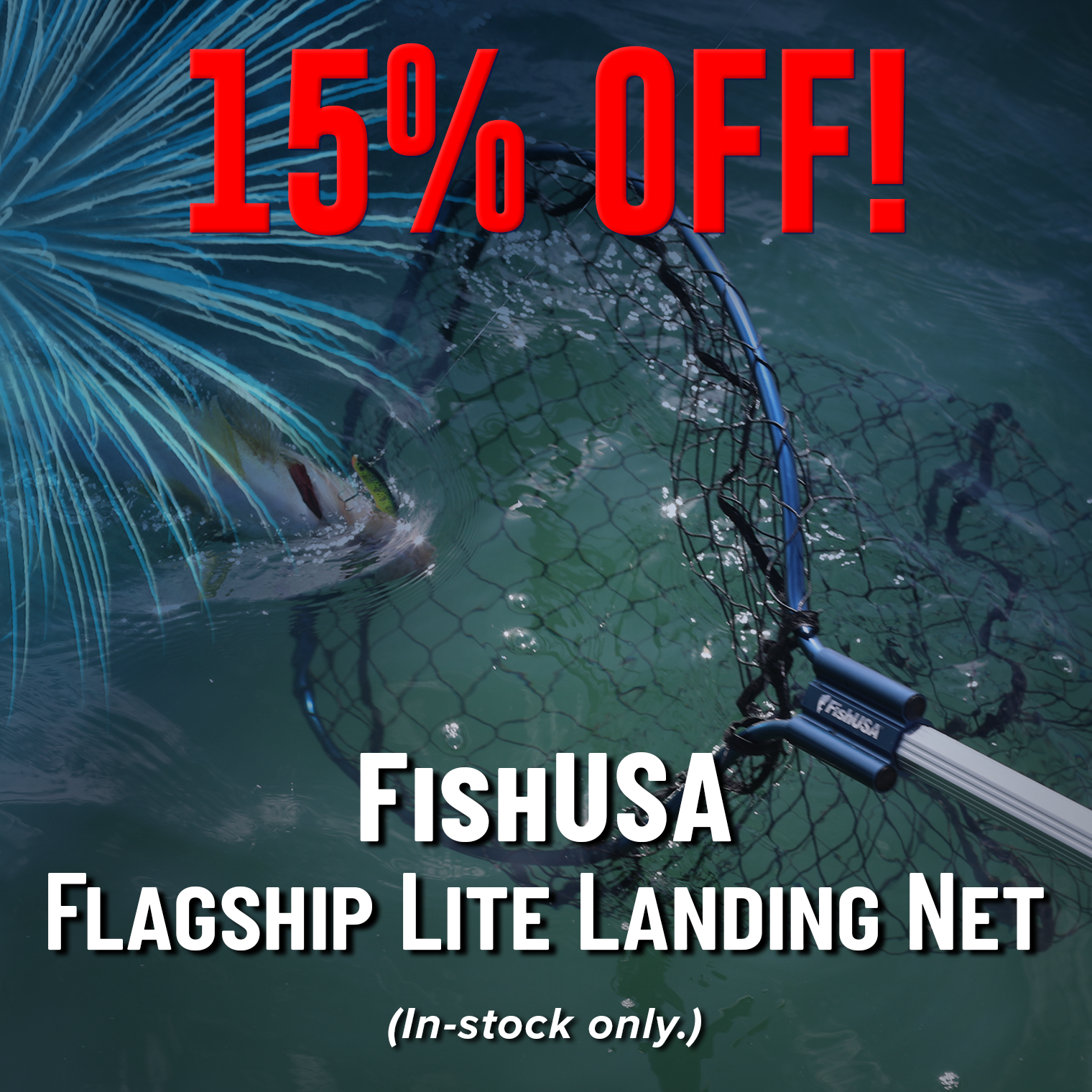 15% Off! FishUSA Flagship Lite Landing Net (In-stock only)