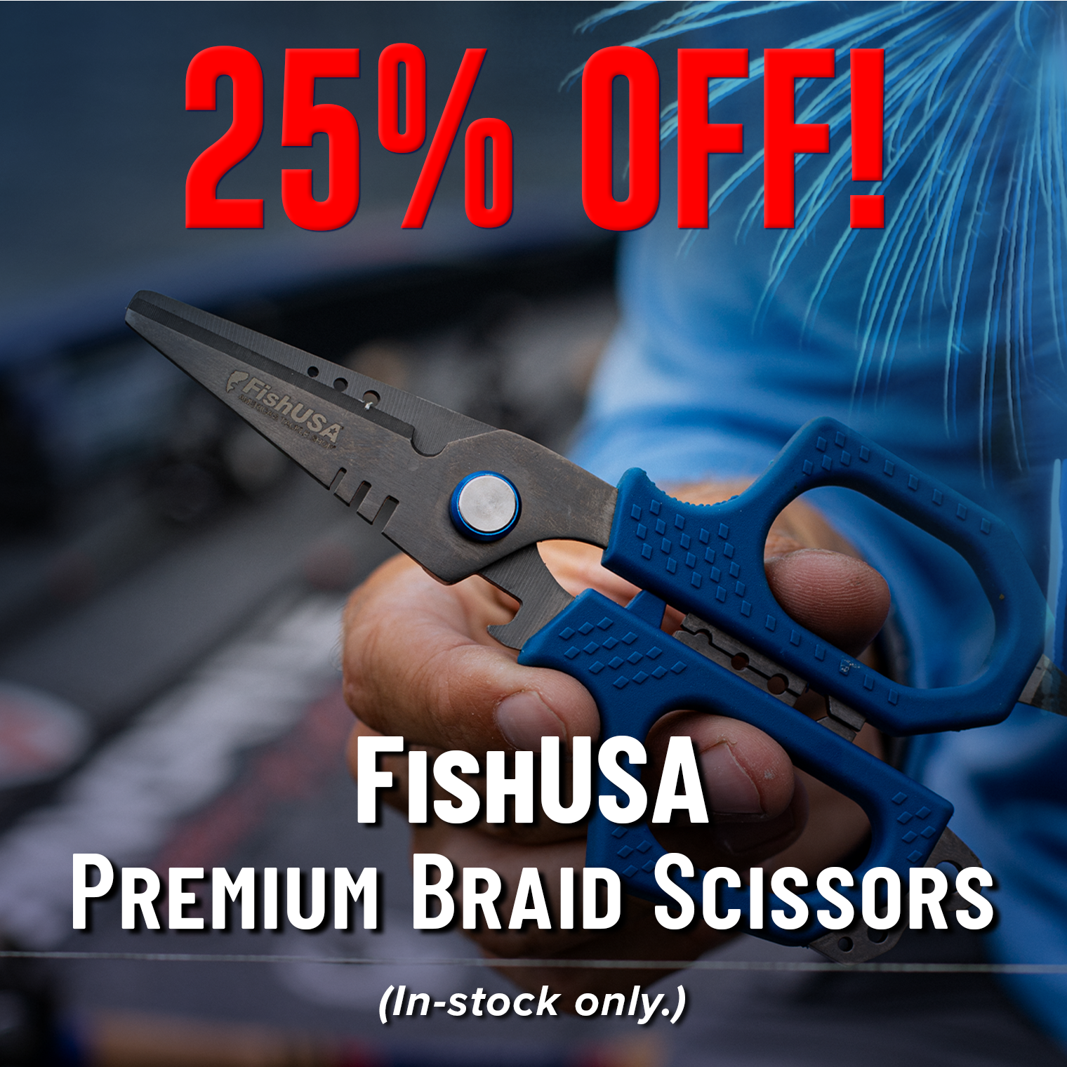 25% Off! FishUSA Premium Braid Scissors (In-stock only)
