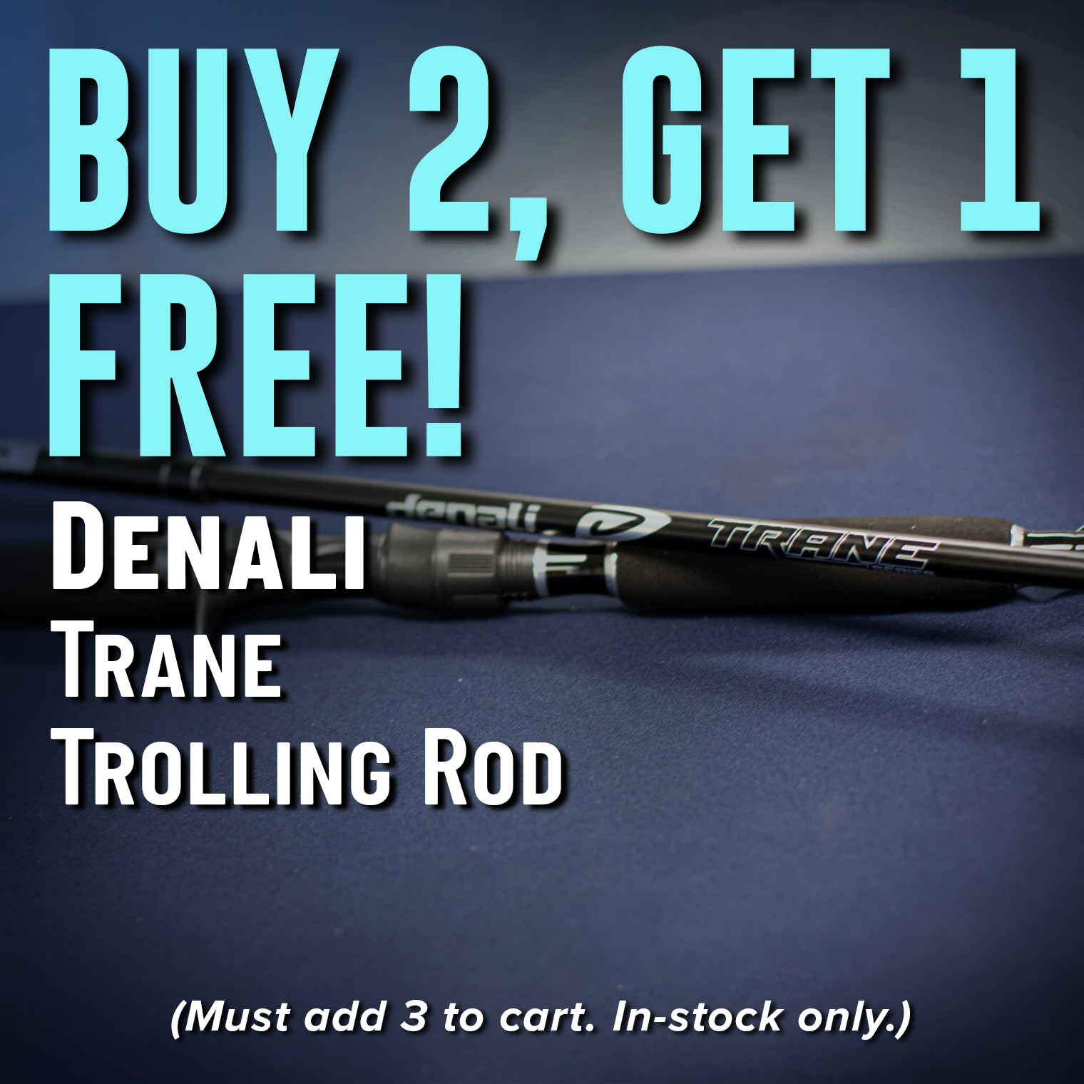 Buy 2, Get 1 FREE! Denali Trane Trolling Rods (Must add 3 to cart. In-stock only.)