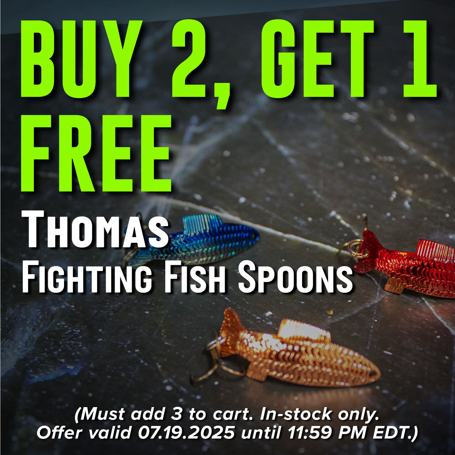 Buy 2, Get 1 Free Thomas Fighting Fish Spoons (Must add 3 to cart. In-stock only. Offer valid 07.19.2025 until 11:59 PM EDT.)