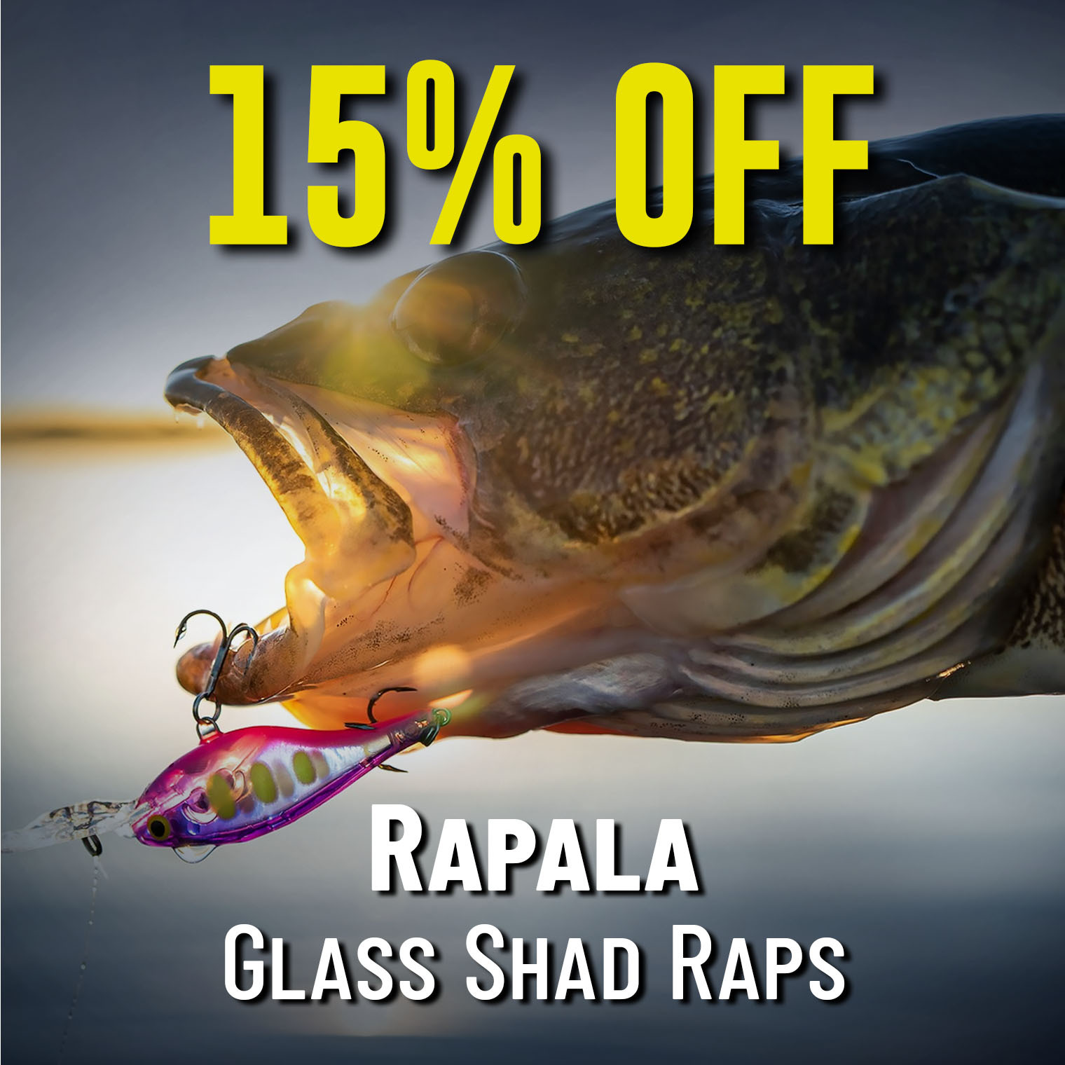 15% Off Rapala Glass Shad Raps Shop Now (In-stock only. Offer valid 08.05.2025 until 11:59 PM EDT.)"
