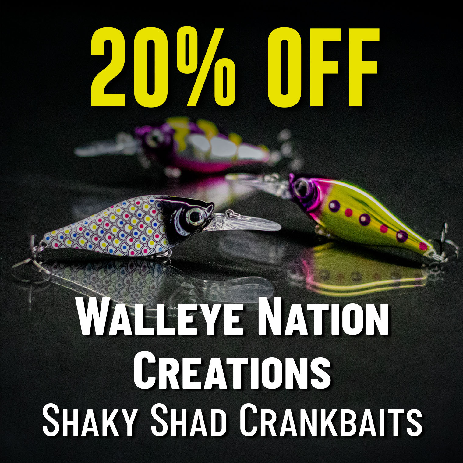 20% Off Walleye Nation Creations Shaky Shad Crankbaits Shop Now (In-stock only. Offer valid 08.05.2025 until 11:59 PM EDT)