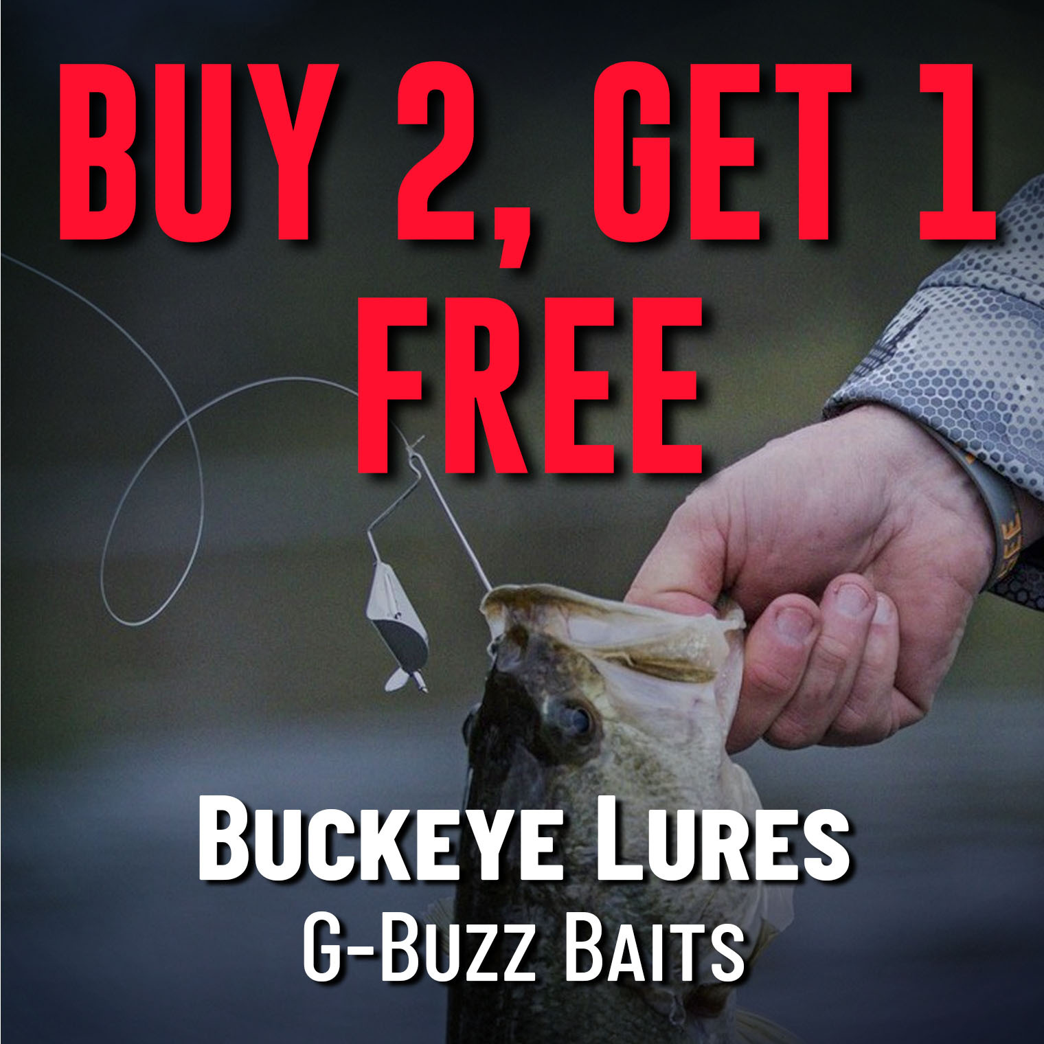 Buy 2, Get 1 Free Buckeye Lures G-Buzz Baits Shop Now (Must add 3 to cart. In-stock only. Offer valid 08.06.2025 until 11:59 PM EDT.)