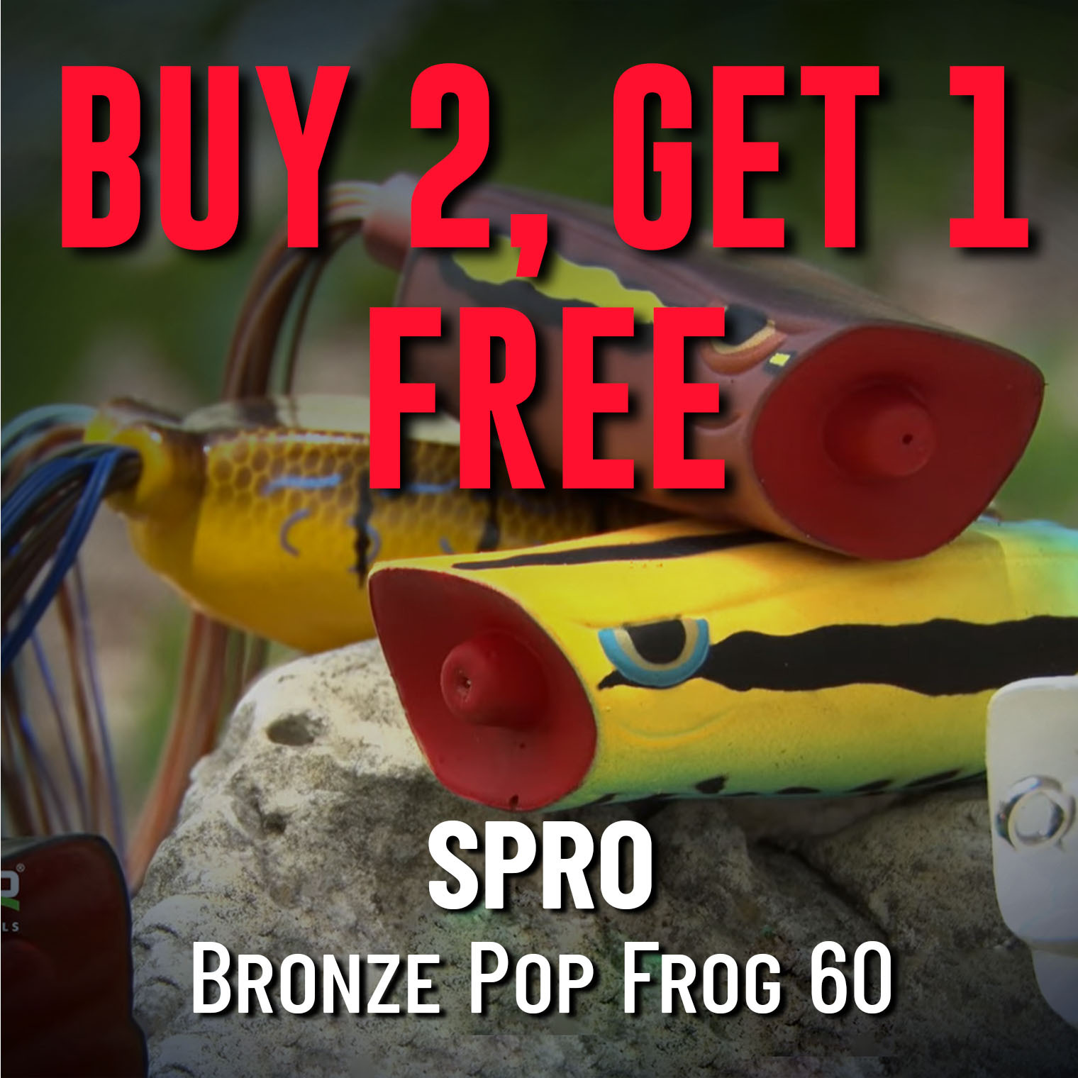 Buy 2, Get 1 Free SPRO Bronzeye Pop Frog 60 Shop Now (Must add 3 to cart. In-stock only. Offer valid 08.06.2025 until 11:59 PM EDT.)