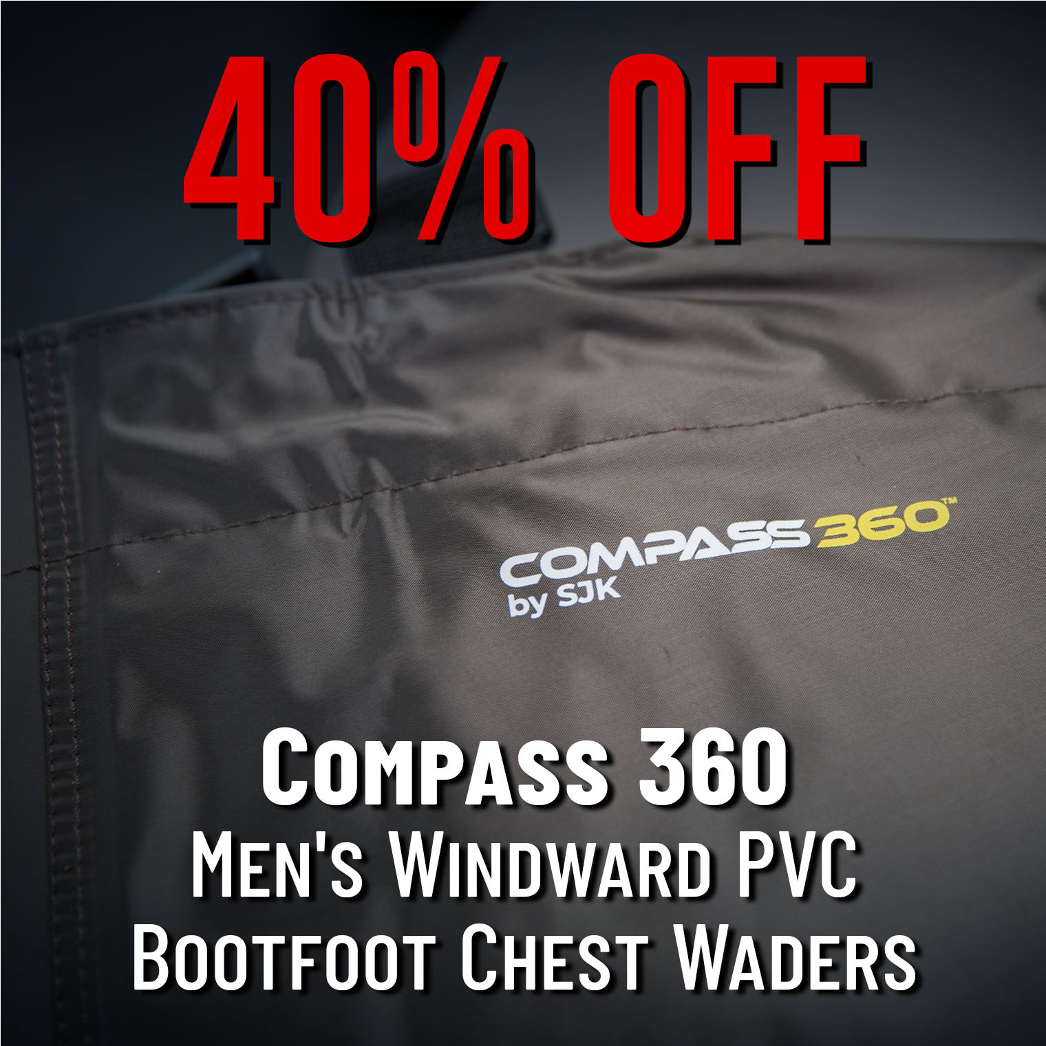 40% off Compass 360 Men's Windward PVC Bootfoot Chest Waders