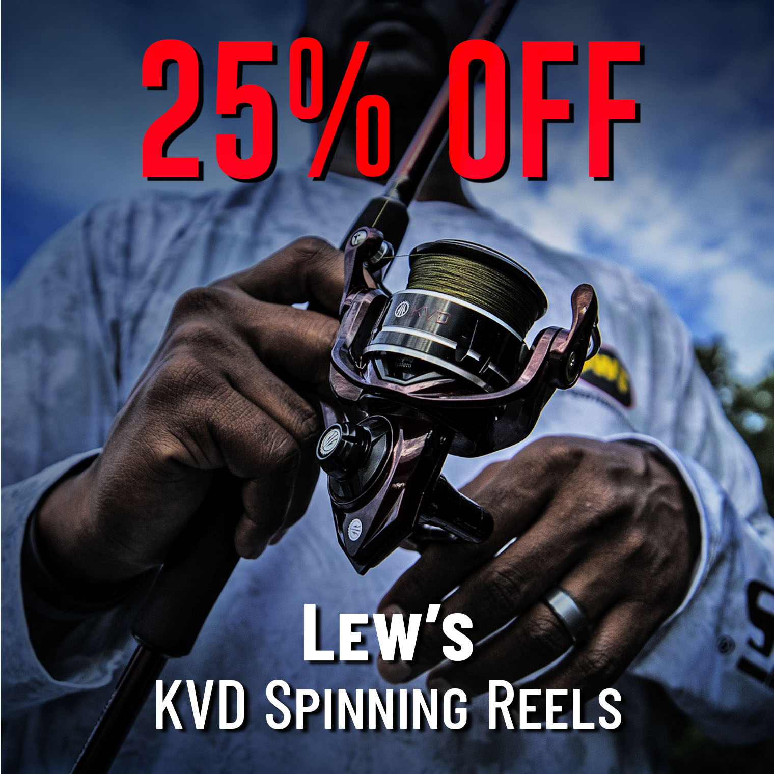 25% Off Lew's KVD Spinning Reels
