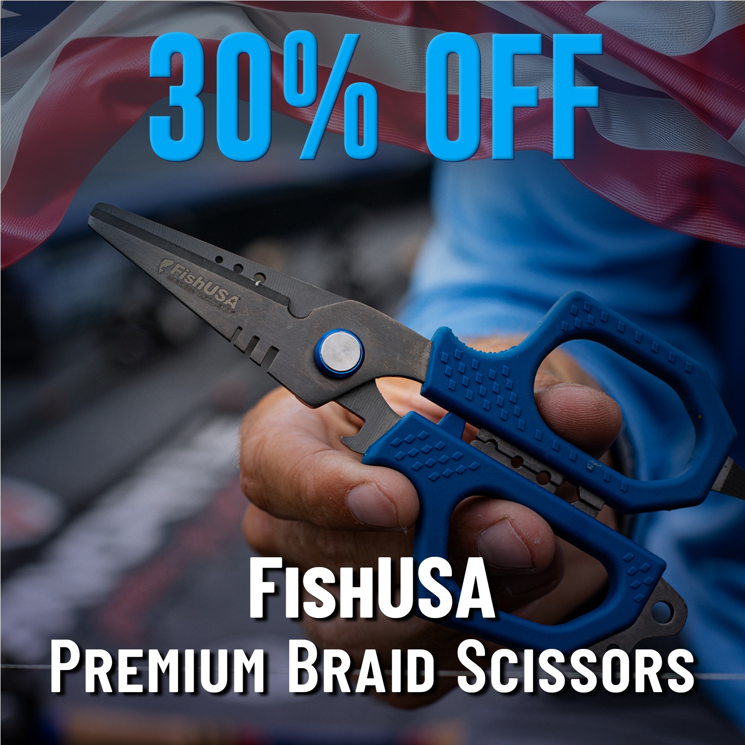 30% Off FishUSA Premium Braid Scissors
