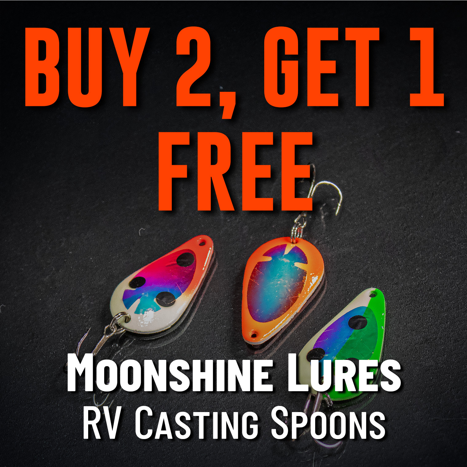 Buy 2, Get 1 Free Moonshine Lures RV Casting Spoon