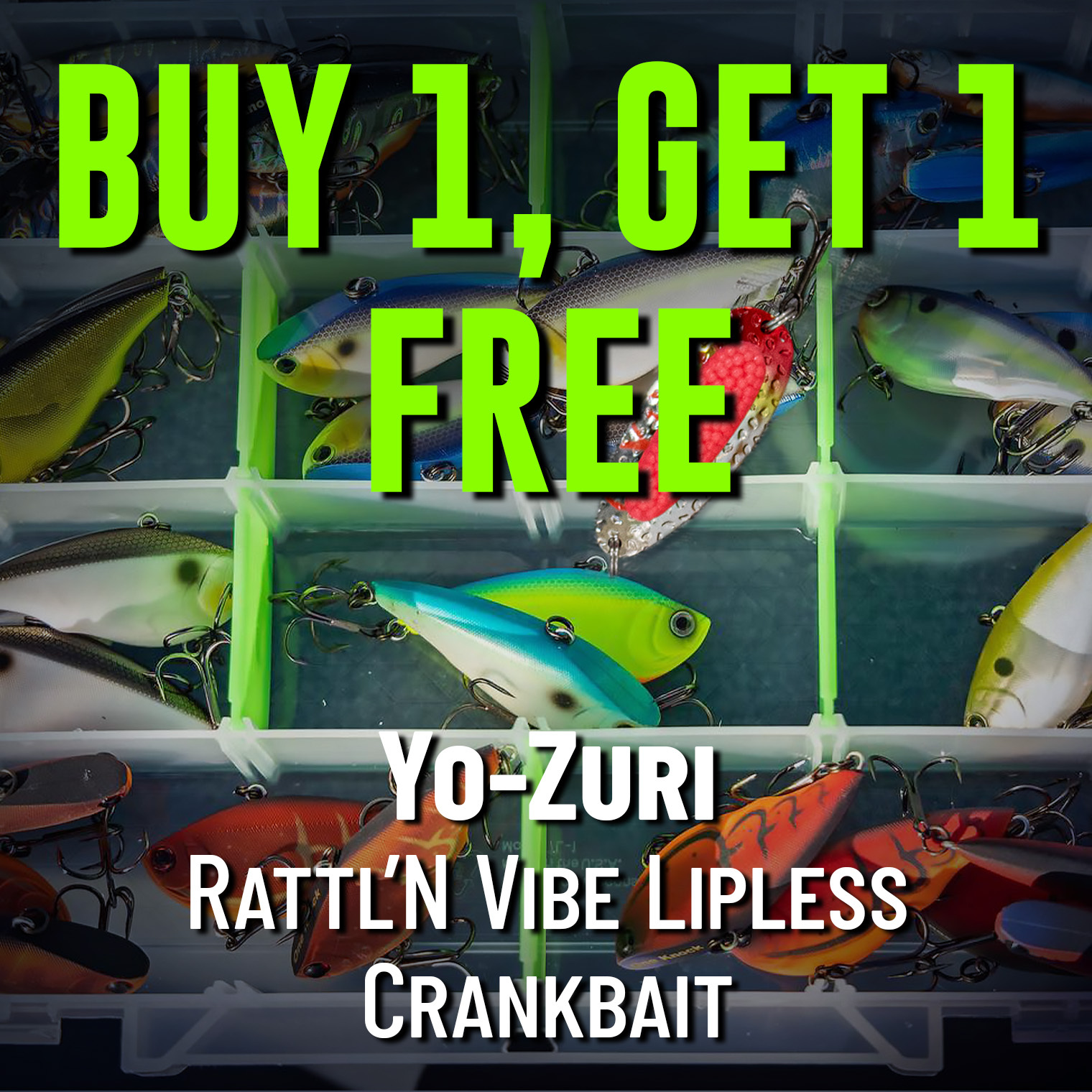 Buy 1, Get 1 Free Yo-Zuri Rattl'N Vibe Lipless Crankbaits