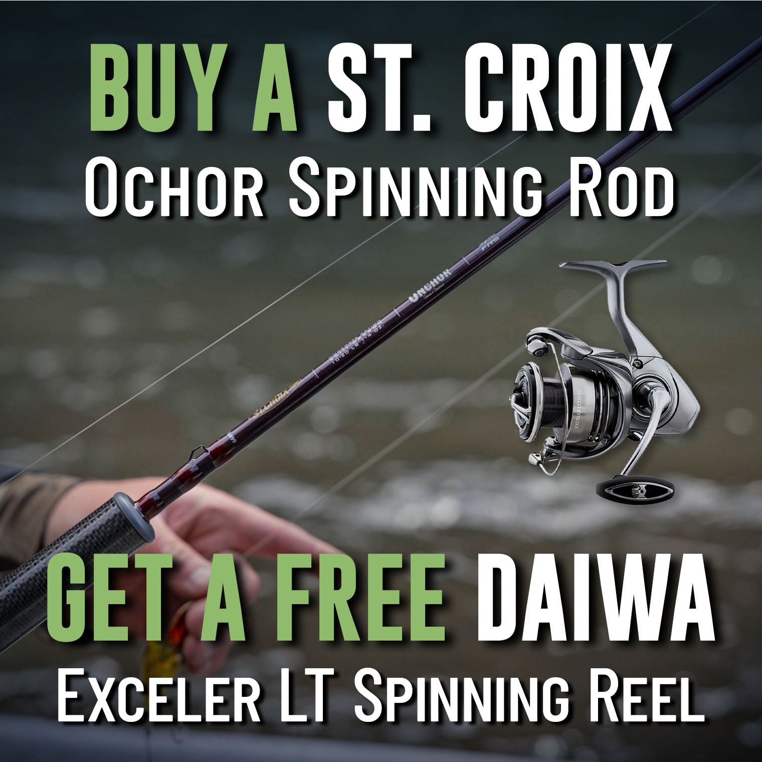 Buy a St. Croix Onchor Spinning Rod Get a Free Daiwa Exceler LT Spinning Reel
