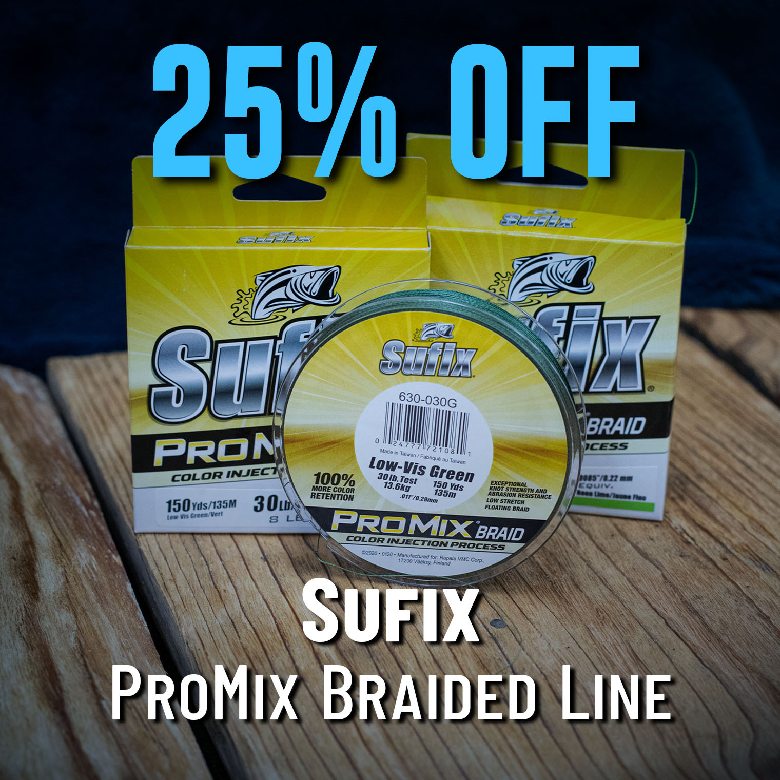 25% off Sufix ProMix Braided Line