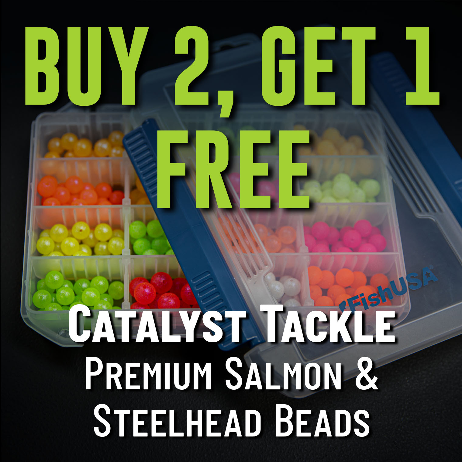 Buy 2, Get 1 Free Catalyst Tackle Premium Salmon & Steelhead Beads