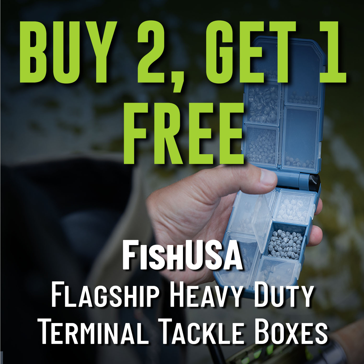 Buy 2, Get 1 Free FishUSA Flagship Heavy Duty Terminal Tackle Boxes