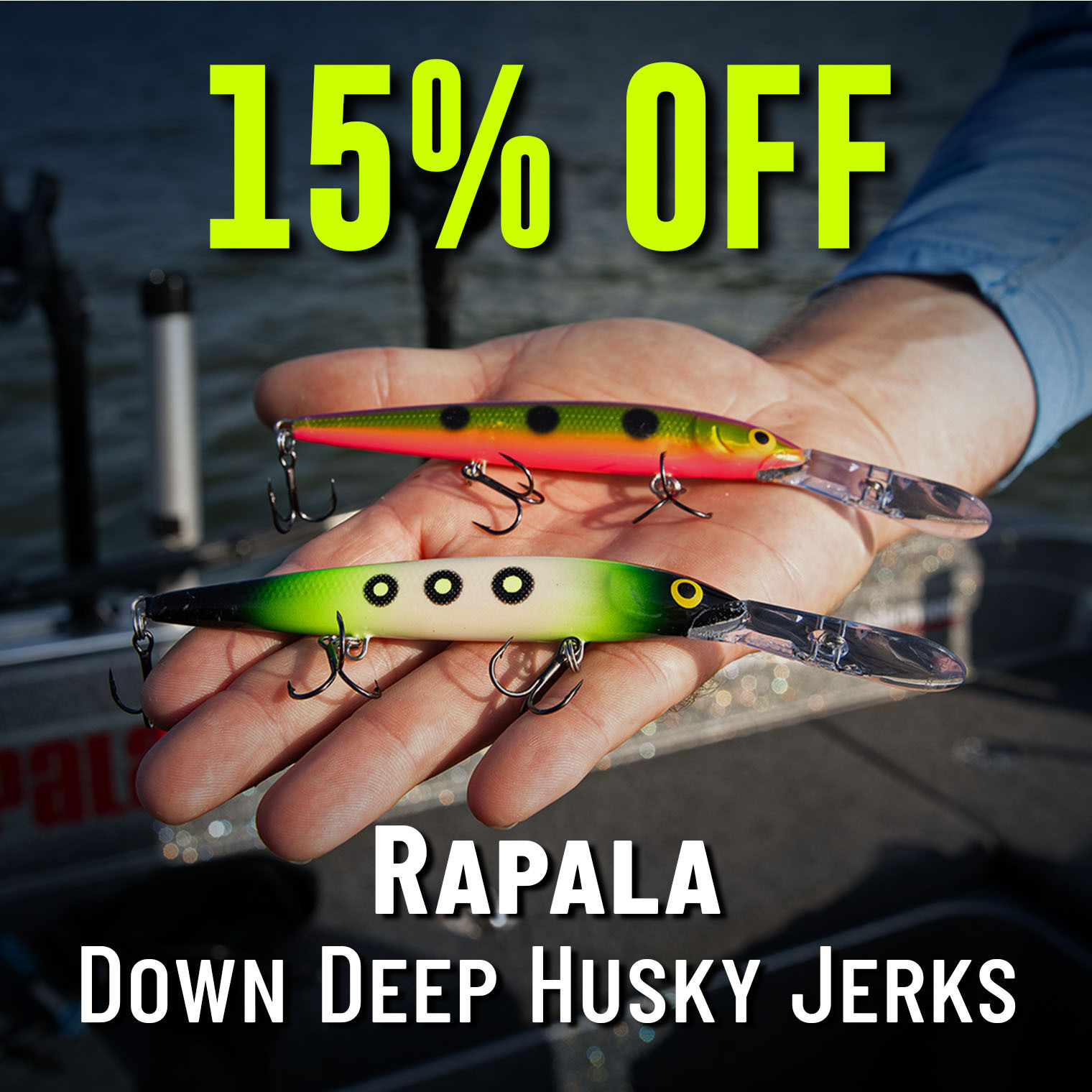 15% Off Rapala Down Deep Husky Jerks