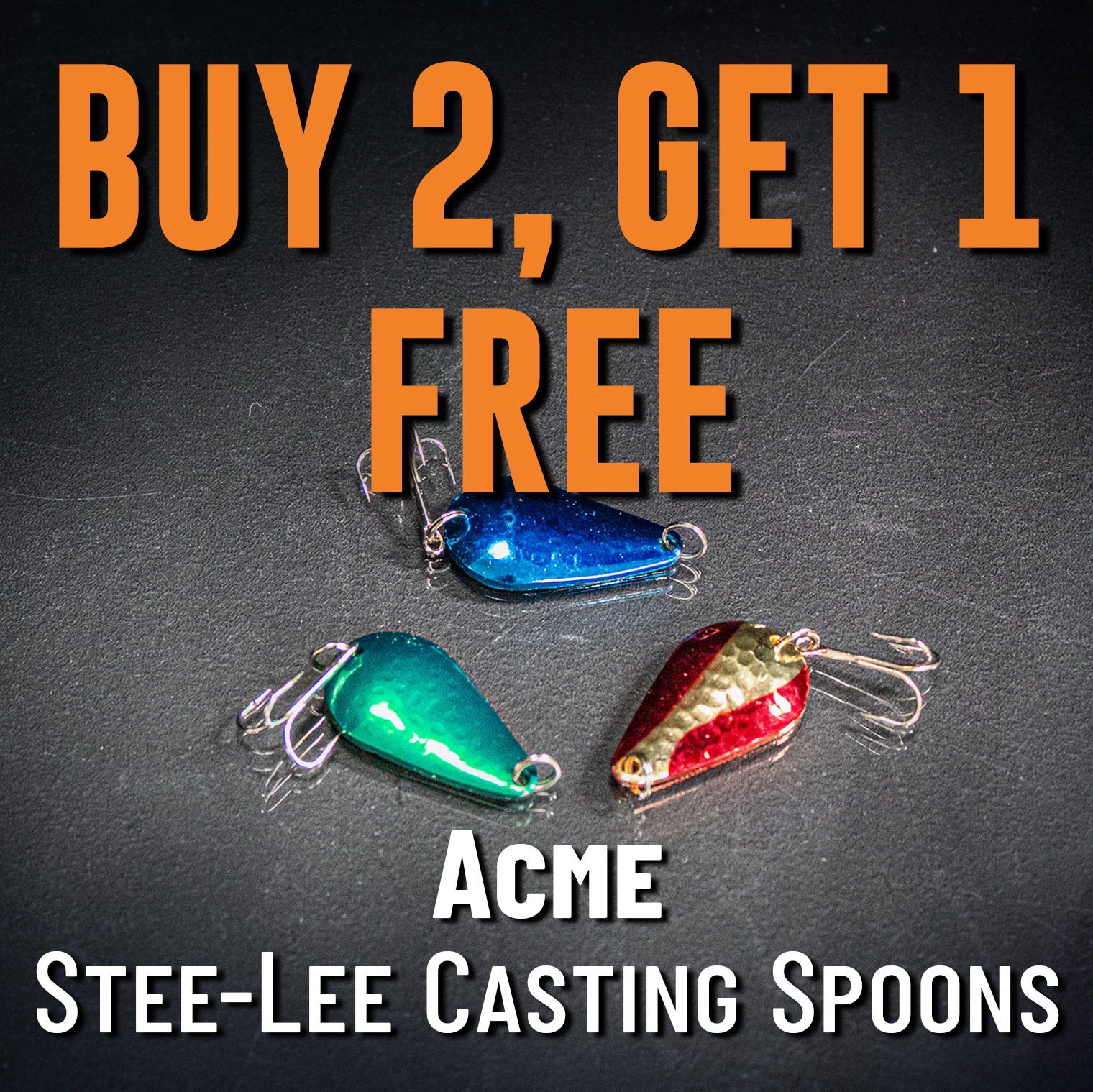 Buy 2, Get 1 Free Acme Stee-Lee Casting Spoons