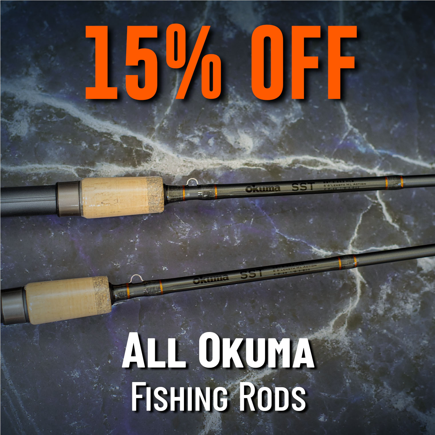 15% Off All Okuma Fishing Rods