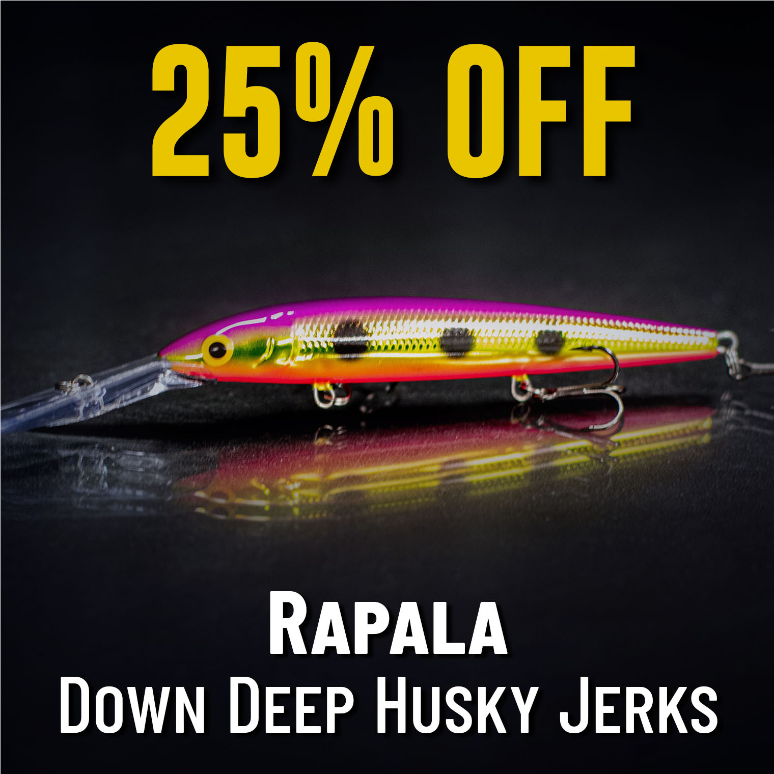 25% Off Rapala Down Deep Husky Jerks