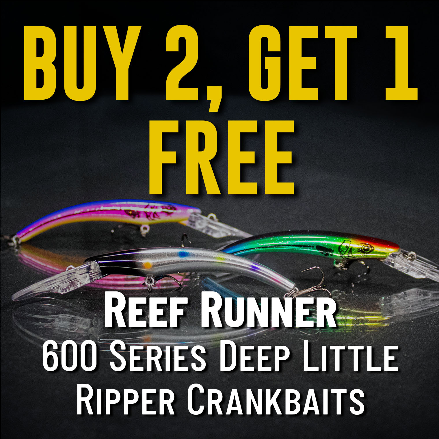 Buy 2, Get 1 Free Reef Runner 600 Series Deep Little Ripper Crankbaits
