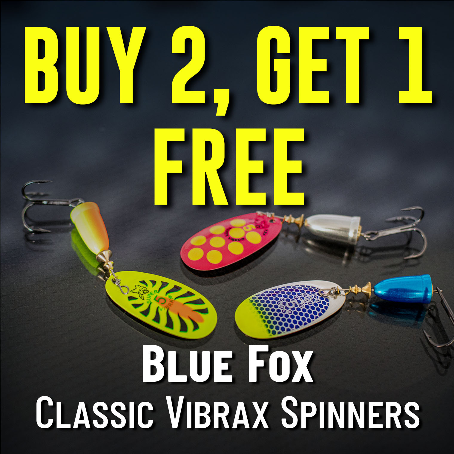 Buy 2, Get 1 Free Blue Fox Classic Vibrax Spinners