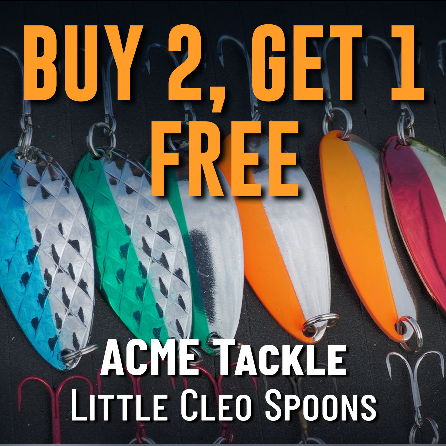 Buy 2, Get 1 Free ACME Tackle Little Cleo Spoons
