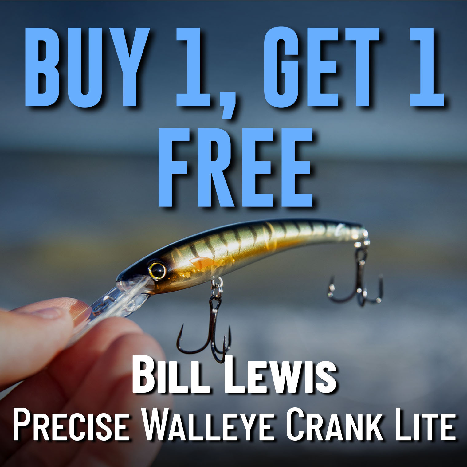 Buy 1, Get 1 Free  Bill Lewis Precise Walleye Crank Lite