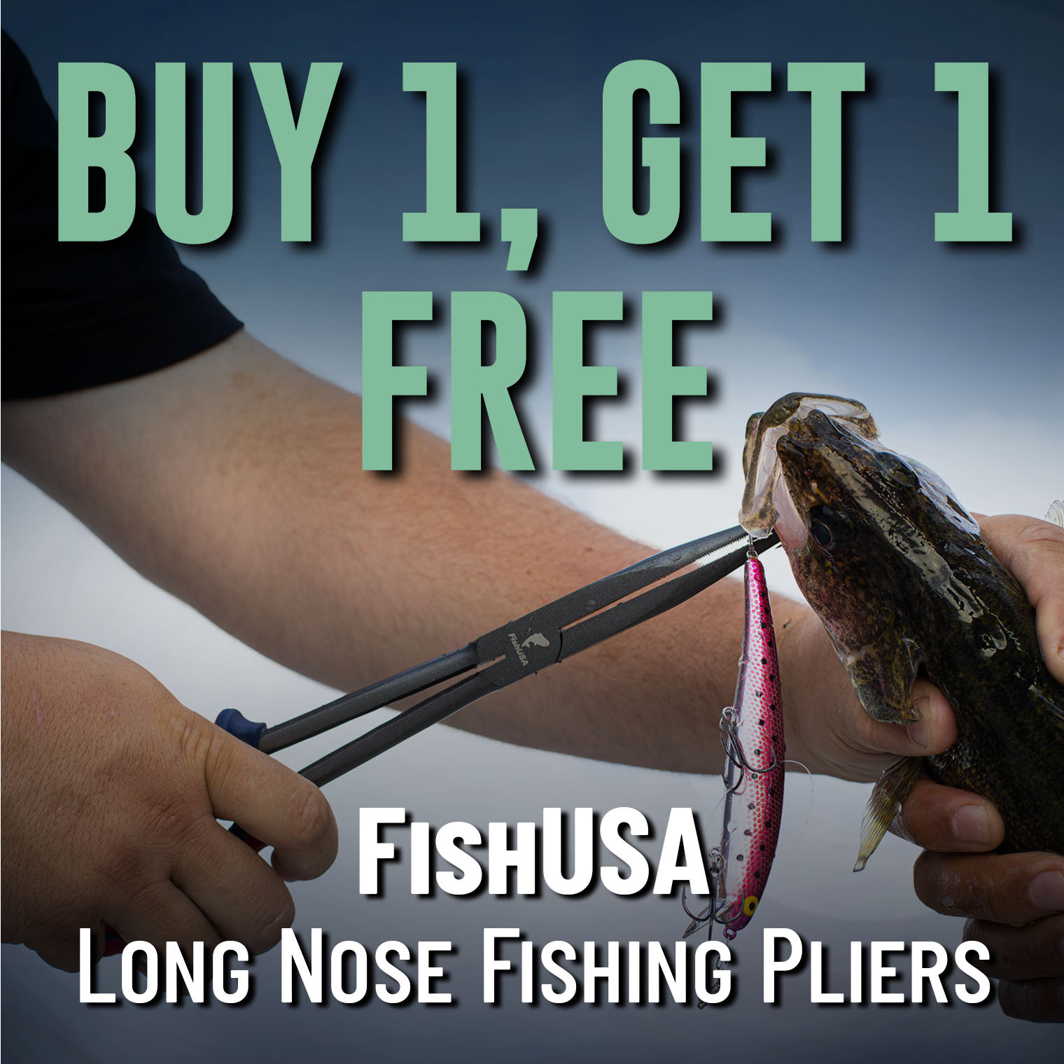 Buy 1, Get 1 Free FishUSA Long Nose Fishing Pliers