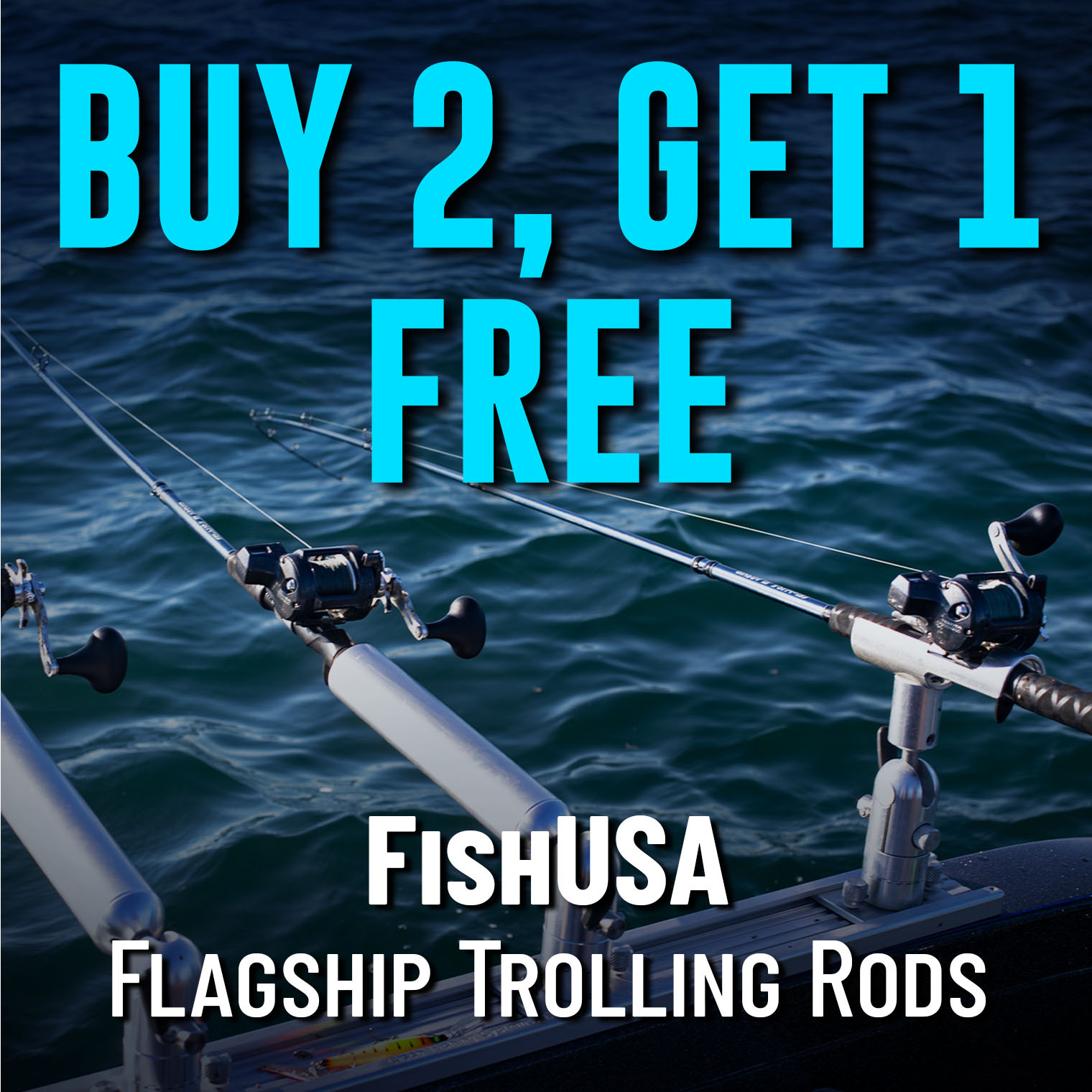 Buy 2, Get 1 Free FishUSA Flagship Trolling Rods