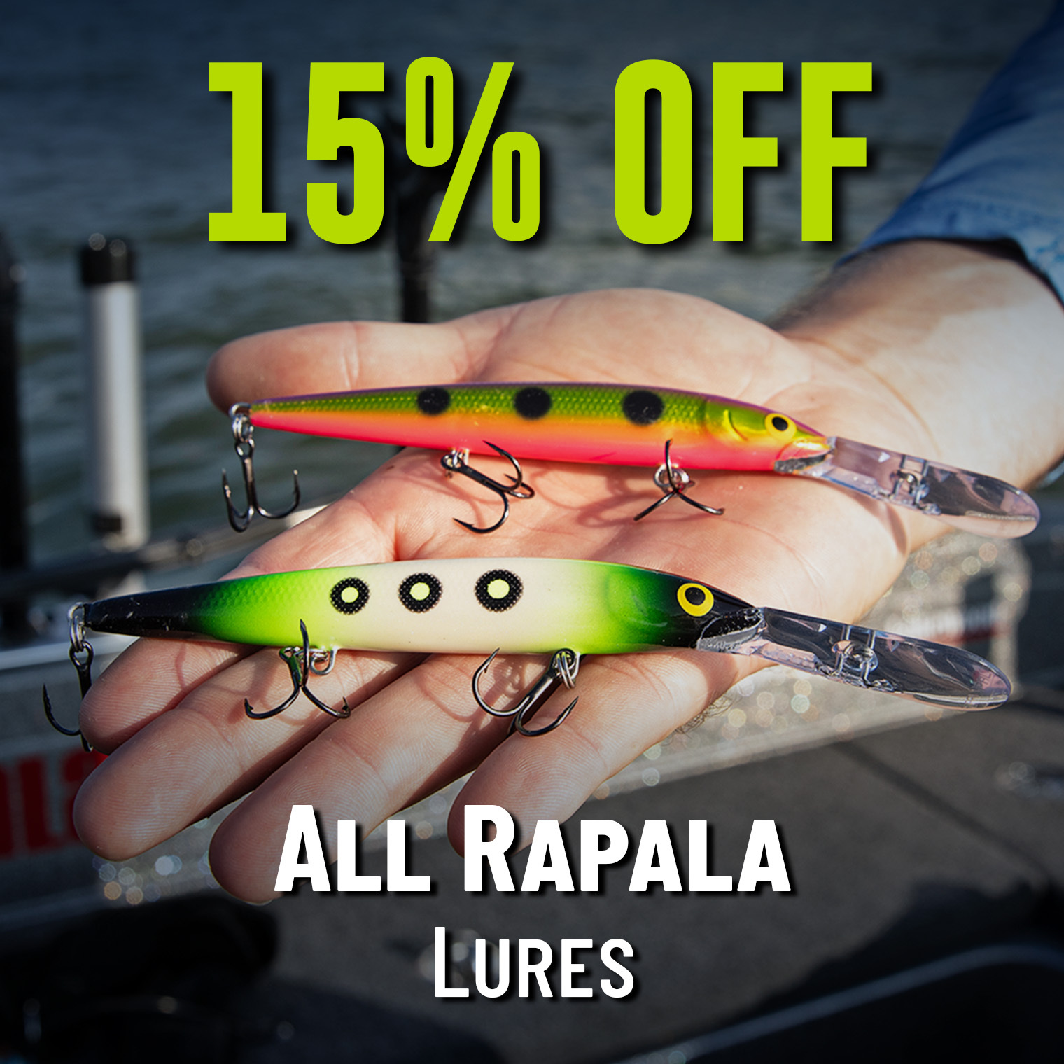 15% Off All Rapala Lures