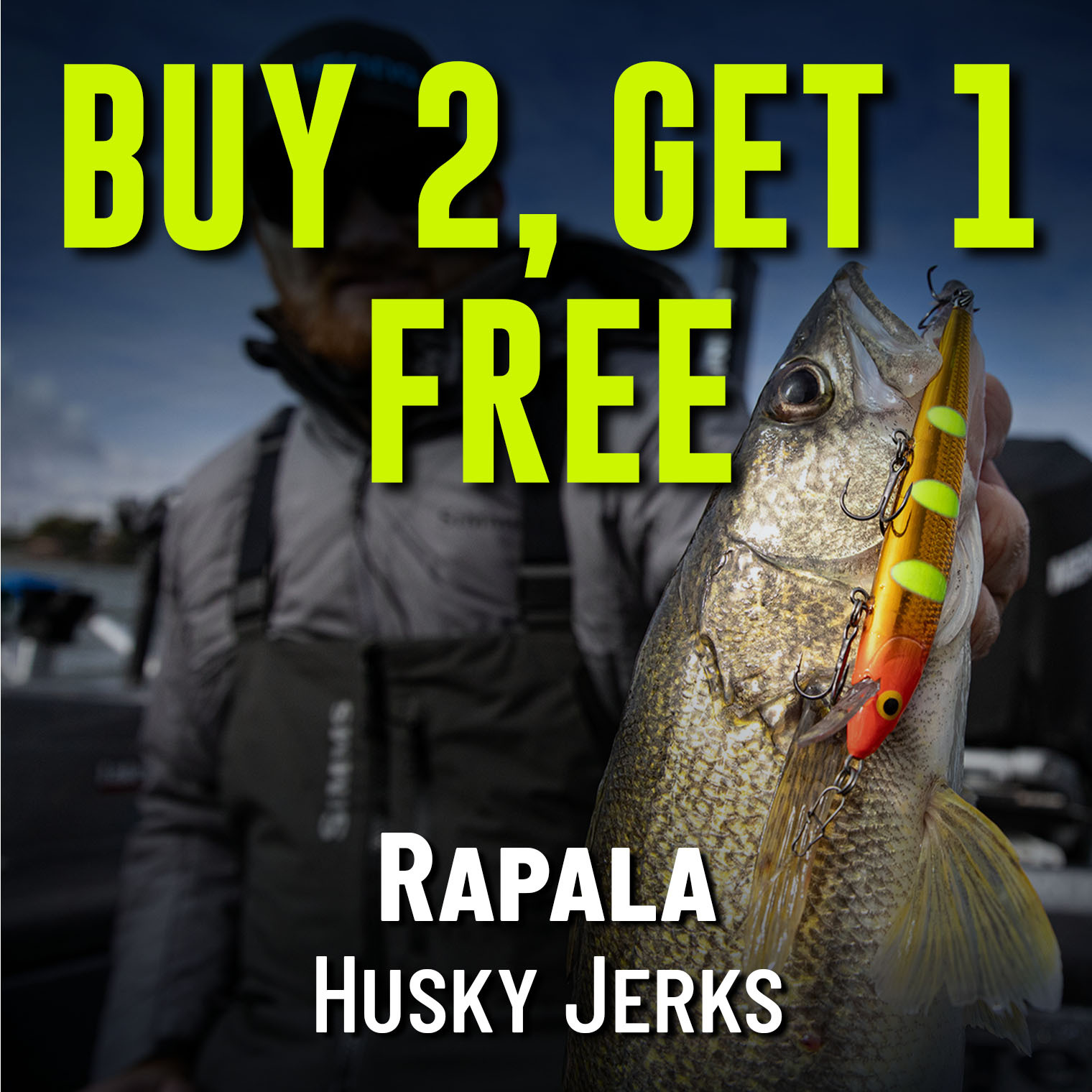 Buy 2, Get 1 Free Rapala Husky Jerks