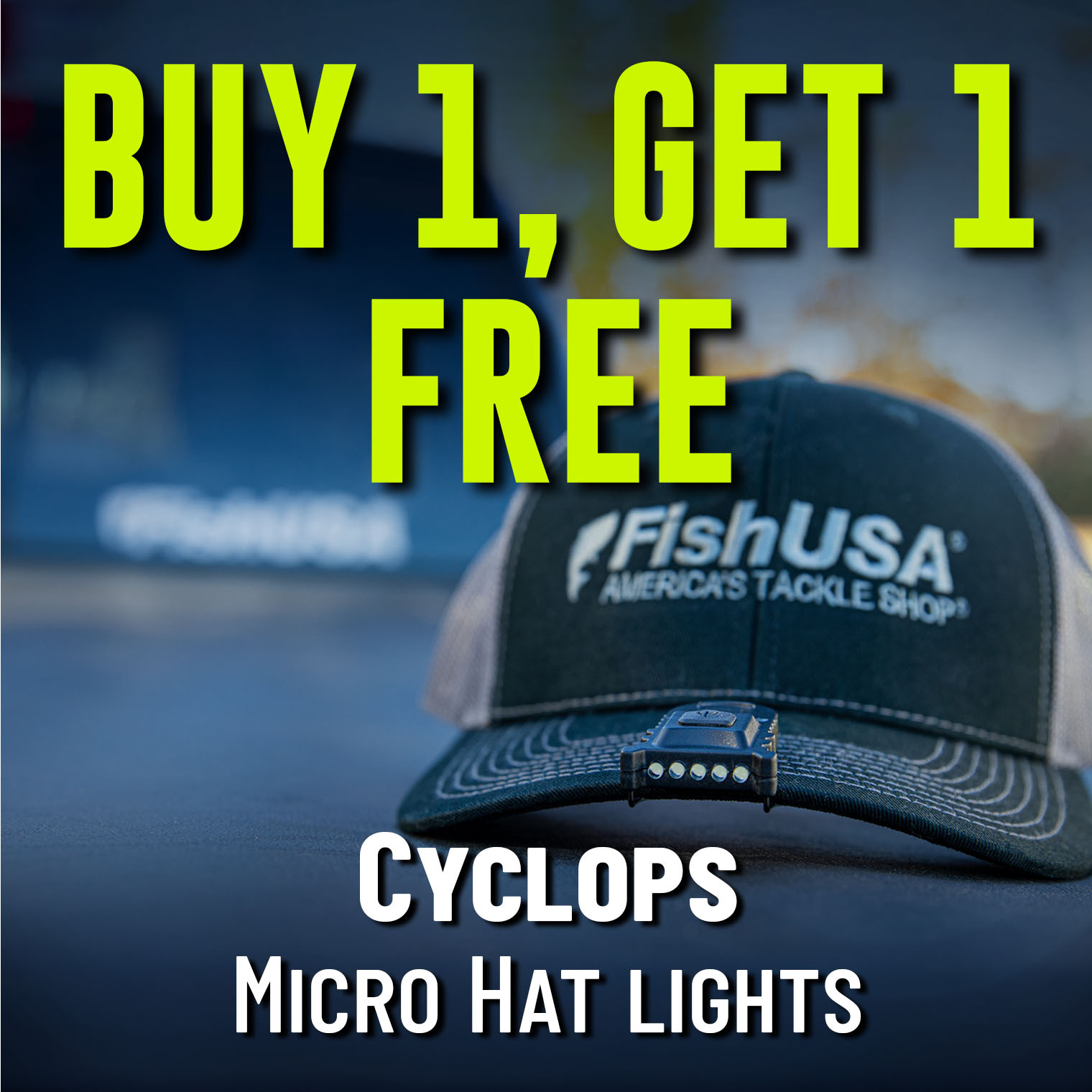 Buy 1, Get 1 Free Cyclops Micro Hat Lights
